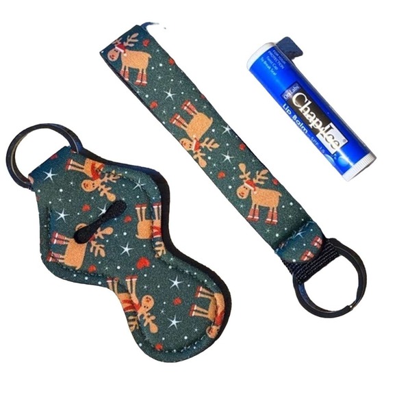 5 for $25 Stocking Stuffers Wrist Strap Lip Balm Holder Keychain Lipstick Keyrin - Picture 1 of 5